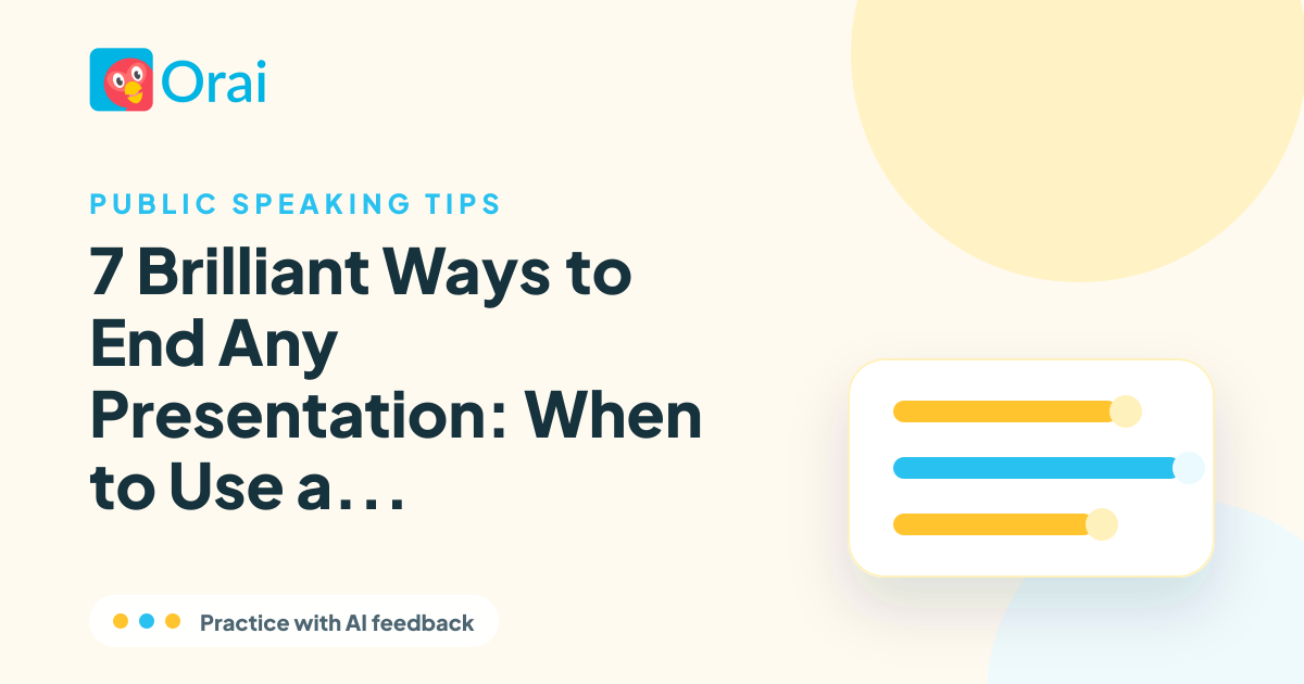 7 Brilliant Ways to End Any Presentation: When to Use a Presentation Thank You Address article cover