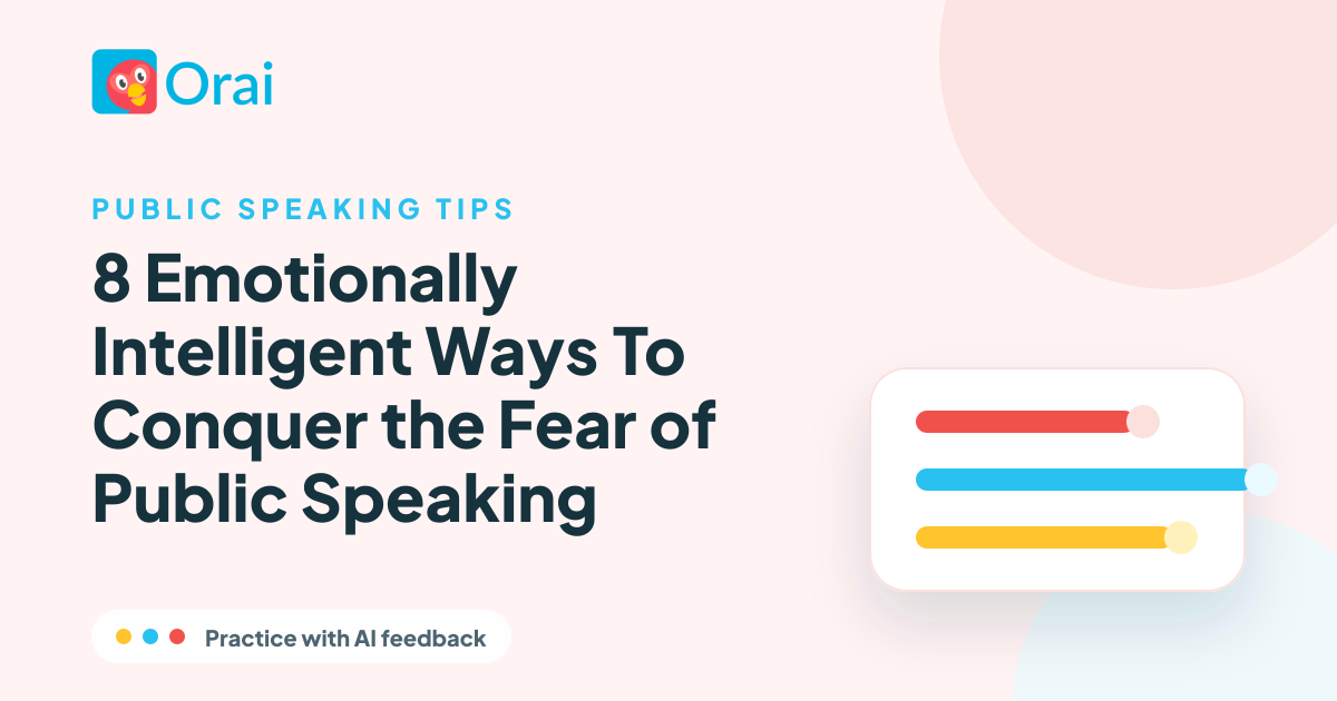 8 Emotionally Intelligent Ways To Conquer the Fear of Public Speaking article cover