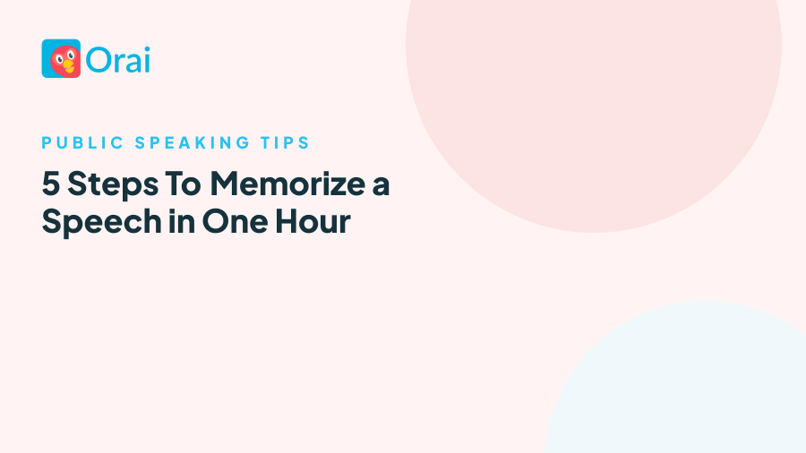 5 Steps To Memorize a Speech in One Hour article cover