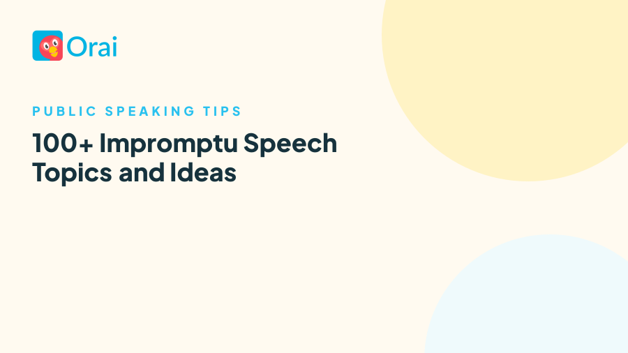 100+ Impromptu Speech Topics and Ideas article cover