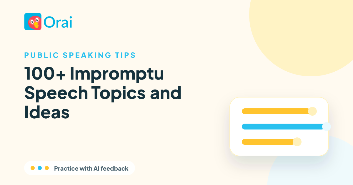 100+ Impromptu Speech Topics and Ideas article cover