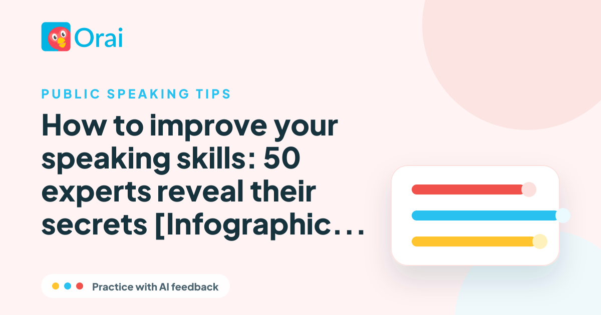 How to improve your speaking skills: 50 experts reveal their secrets [Infographic + Blog post] article cover