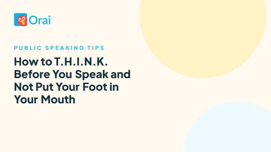 How to T.H.I.N.K. Before You Speak and Not Put Your Foot in Your Mouth article cover
