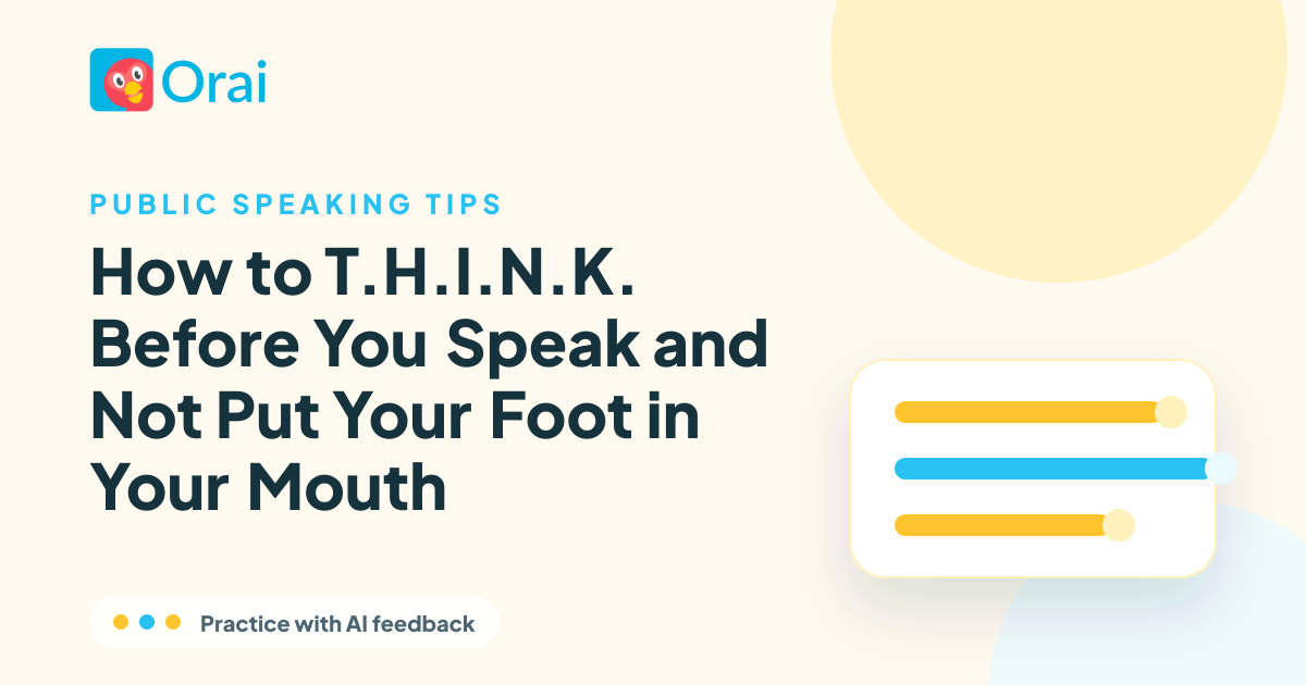 How to T.H.I.N.K. Before You Speak and Not Put Your Foot in Your Mouth article cover
