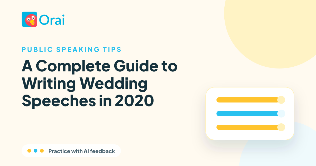 A Complete Guide to Writing Wedding Speeches in 2020 article cover